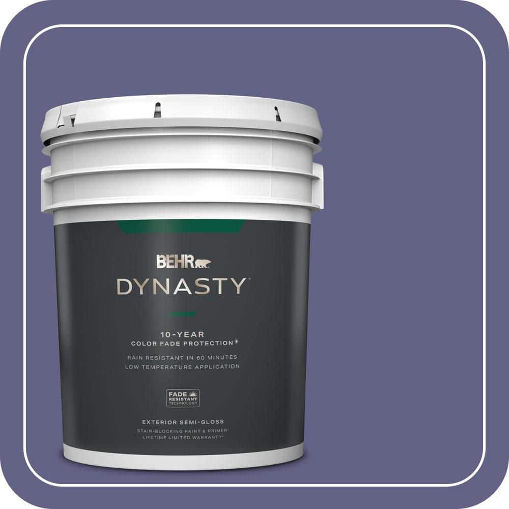 BEHR DYNASTY 5 gal. #640D-7 Pharaoh Purple Semi-Gloss Exterior Stain-Blocking Paint & Primer