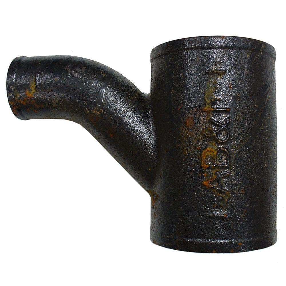 AB and I Foundry 4 in. x 4 in. x 2 in. Cast-Iron Combination Tee/Wye (1)