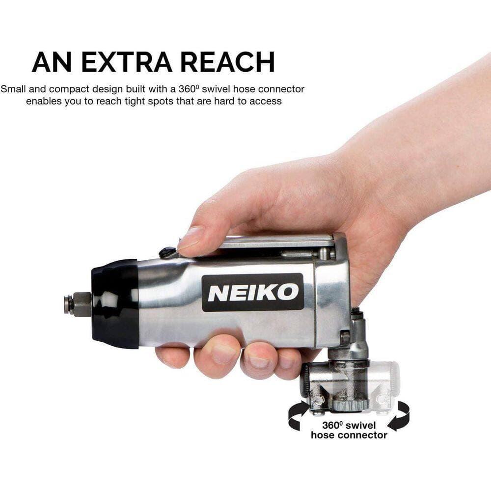 NEIKO 3/8 in. Butterfly Impact Wrench with High Power 75 ft. /lb. Output and 10,000 RPM Speed (3)