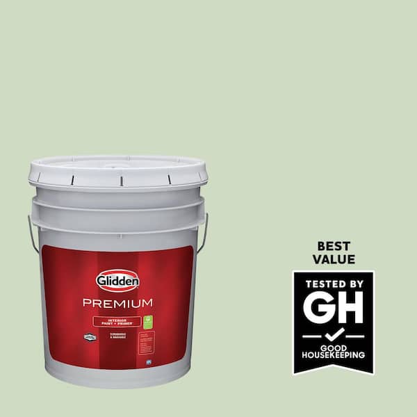 Glidden Premium 5 gal. PPG1121-3 Pale Moss Green Satin Interior Paint (2)