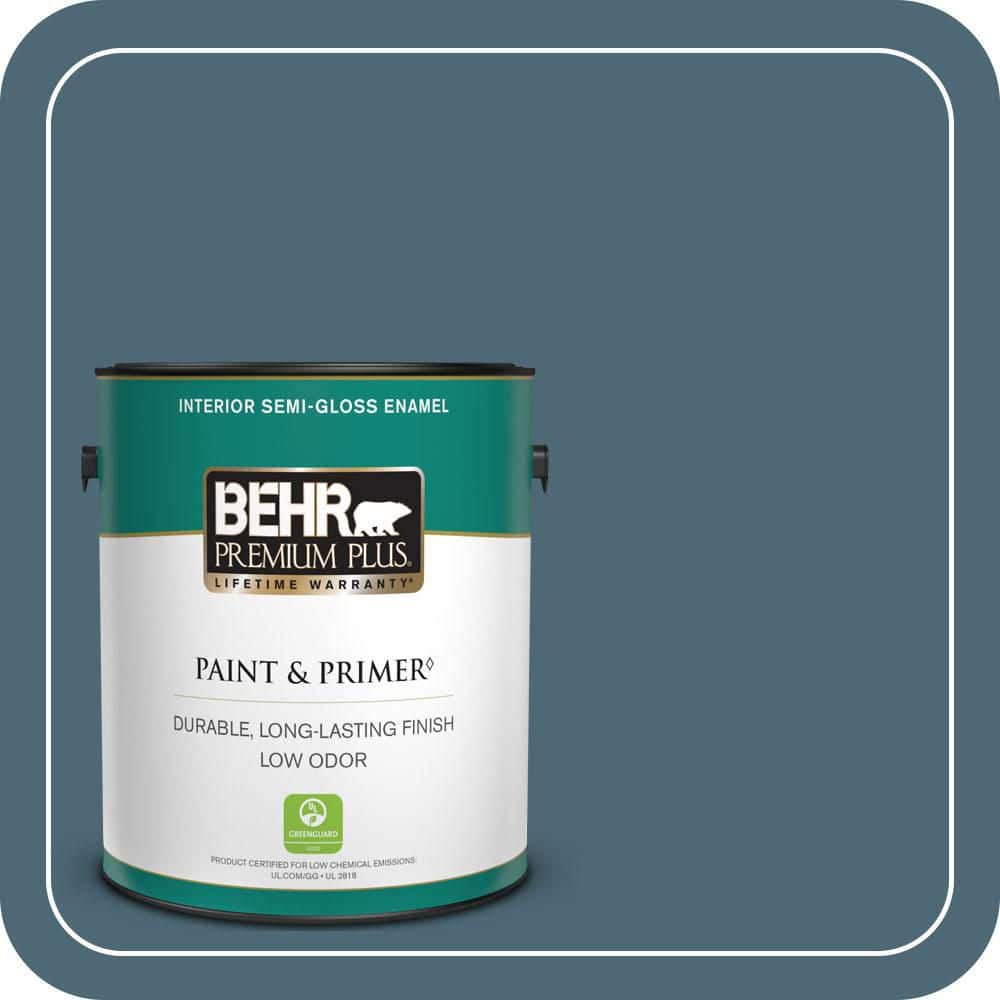 BEHR PREMIUM PLUS 1 gal. #S470-6 Shipwreck Semi-Gloss Enamel Low Odor Interior Paint & Primer