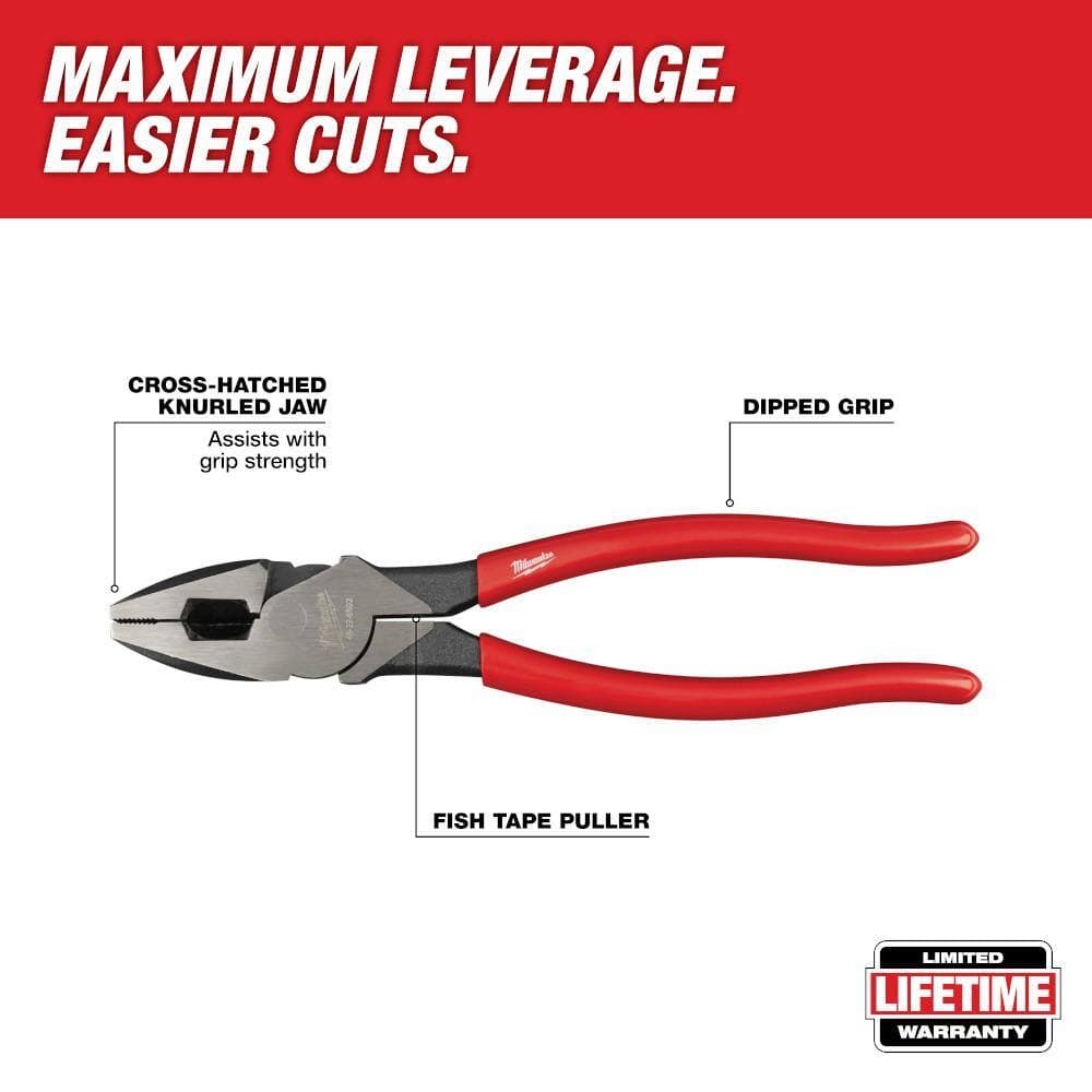 Milwaukee 9 in. High-Leverage Lineman Pliers (2)