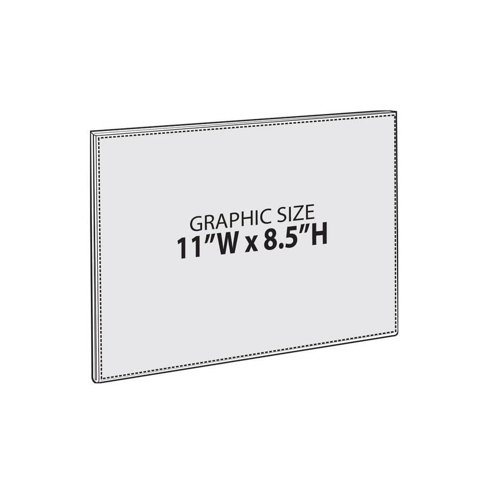 Azar Displays 11 in. W x 8.5 in. H Acrylic Clear Wall U-Frame with Adhesive Tape (10-Pack) (2)