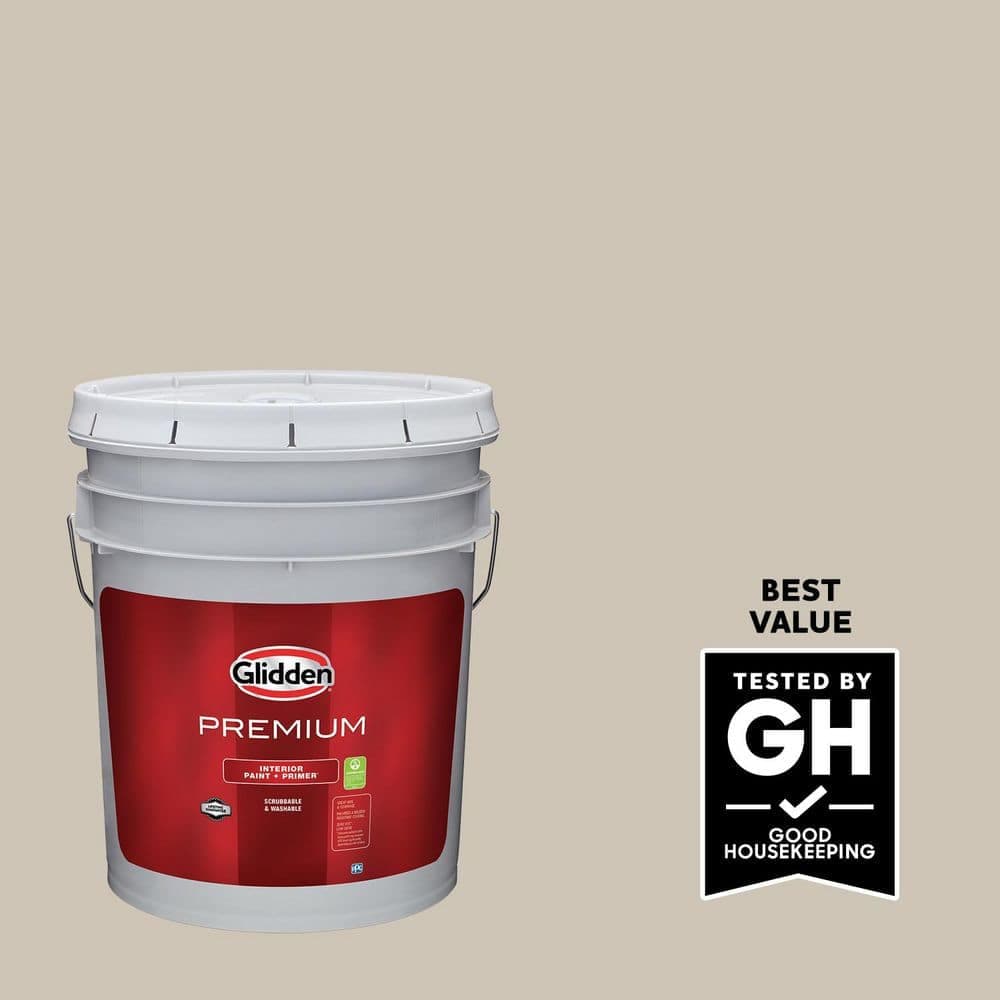 Glidden Premium 5 gal. PPG1021-2 Synchronicity Satin Interior Latex Paint