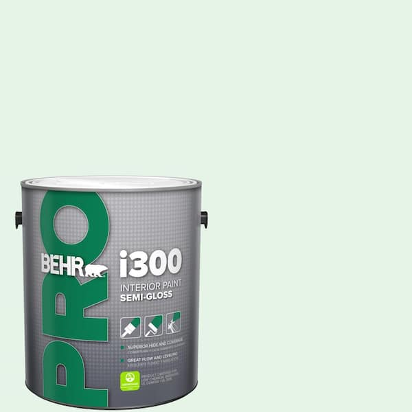 BEHR PRO 1 gal. #470C-1 Mint Fizz Semi-Gloss Interior Paint (2)