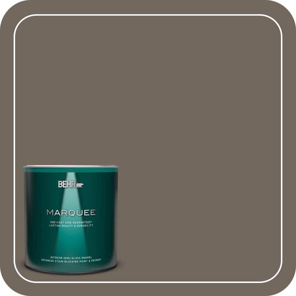 BEHR MARQUEE 1 qt. #T16-20 Opus Semi-Gloss Enamel Interior Paint & Primer