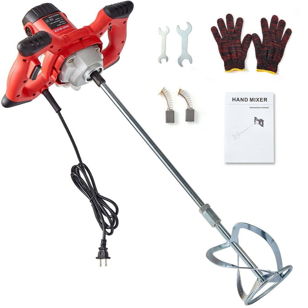 Unbranded 2300W Electric Handheld Cement Mixer with 6 Adjustable Speeds for Mixing Mud, Mortar, and Paint (1)