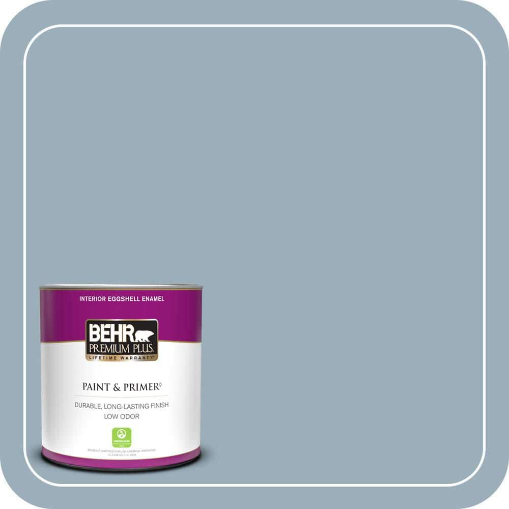 BEHR PREMIUM PLUS 1 qt. Home Decorators Collection #HDC-CT-24 Rainy Sidewalk Eggshell Enamel Low Odor Interior Paint & Primer (1)