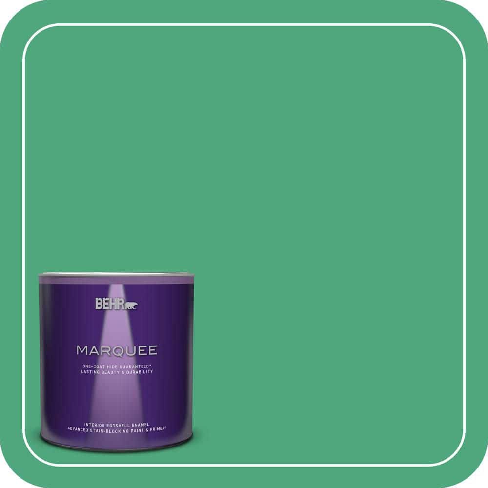 BEHR MARQUEE 1 qt. #P420-5 Shamrock Green Eggshell Enamel Interior Paint & Primer