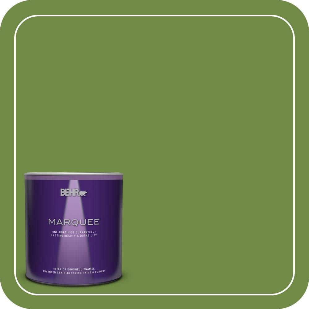 BEHR MARQUEE 1 qt. #S-H-420 Shamrock Eggshell Enamel Interior Paint & Primer (1)
