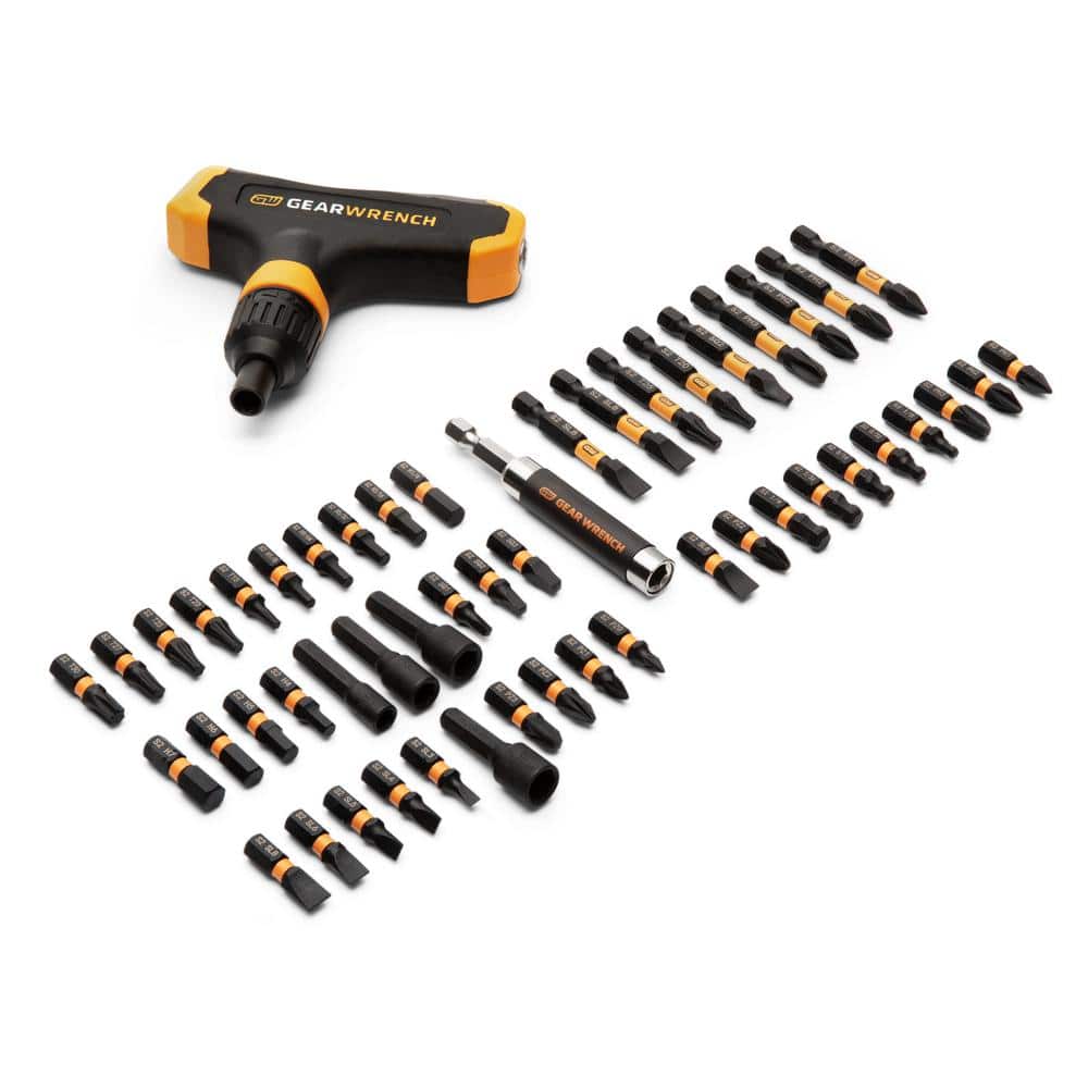 GEARWRENCH Micro Bits Set with Ratcheting T-Handle (51-Piece) (2)