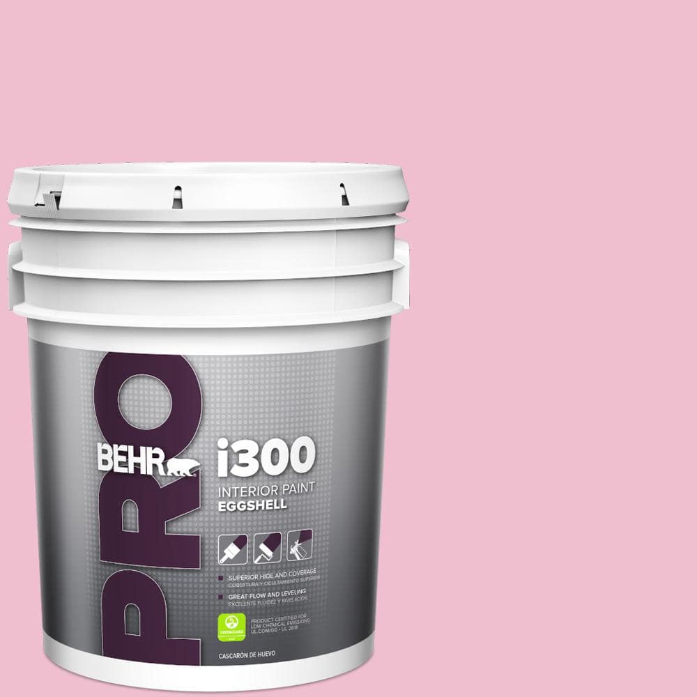 BEHR PRO 5 gal. #100B-4 Pink Chintz Eggshell Interior Paint