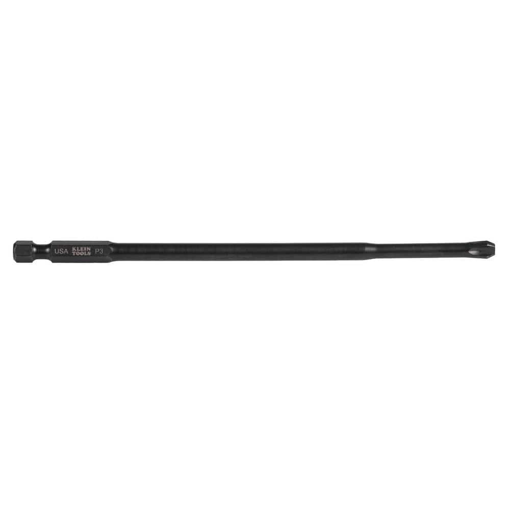 Klein Tools #3 Phillips 6 in. Steel Power Driver Bit (2-Pack) (1)