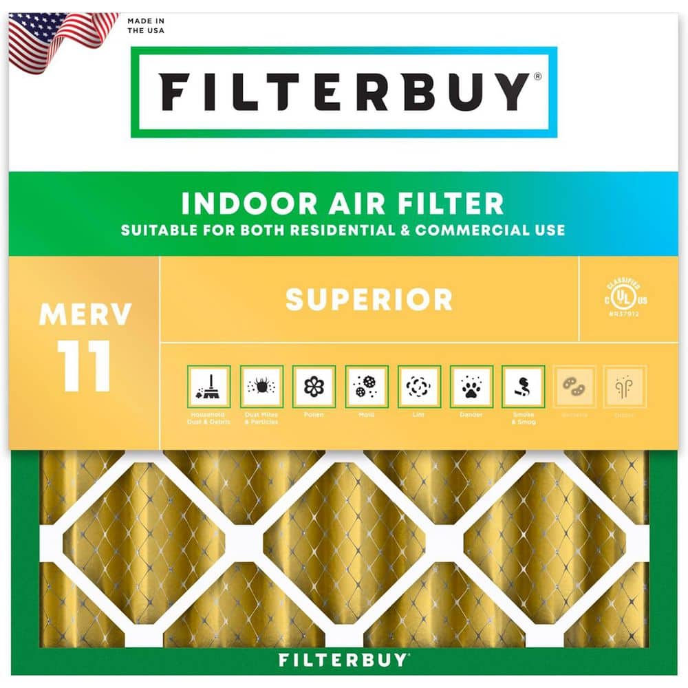 Filterbuy 10 in. x 10 in. x 4 in. MERV 11 (FPR 7) Allergen Defense Pleated HVAC AC Furnace Air Filters Replacement (1-Pack) (1)