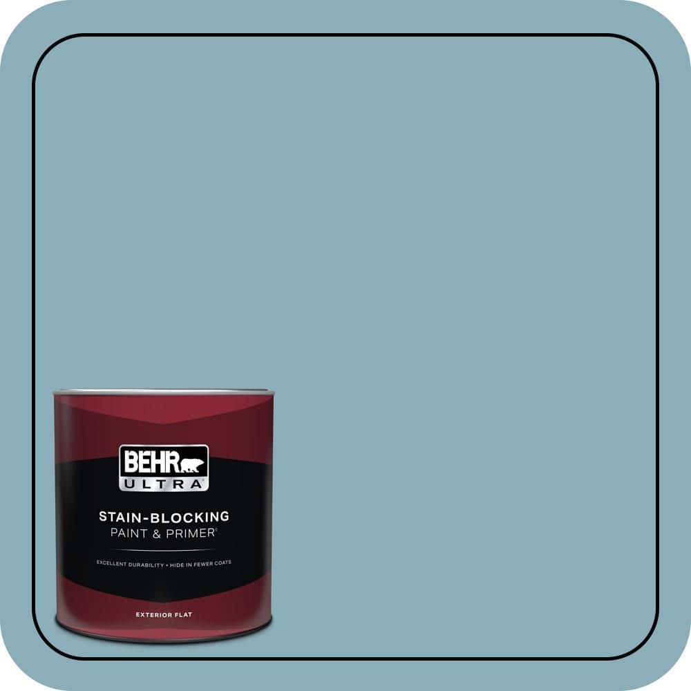 BEHR ULTRA 1 qt. #QE-51 Atmosphere Flat Exterior Paint & Primer