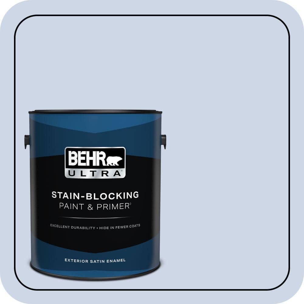 BEHR ULTRA 1 gal. #590A-2 Monet Lily Satin Enamel Exterior Paint & Primer