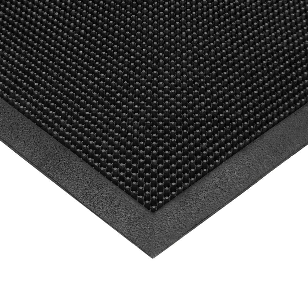 TrafficMaster Black 23.75 in. x 31.5 in. Rubber Non-Slip Indoor Outdoor Door Mat (4)