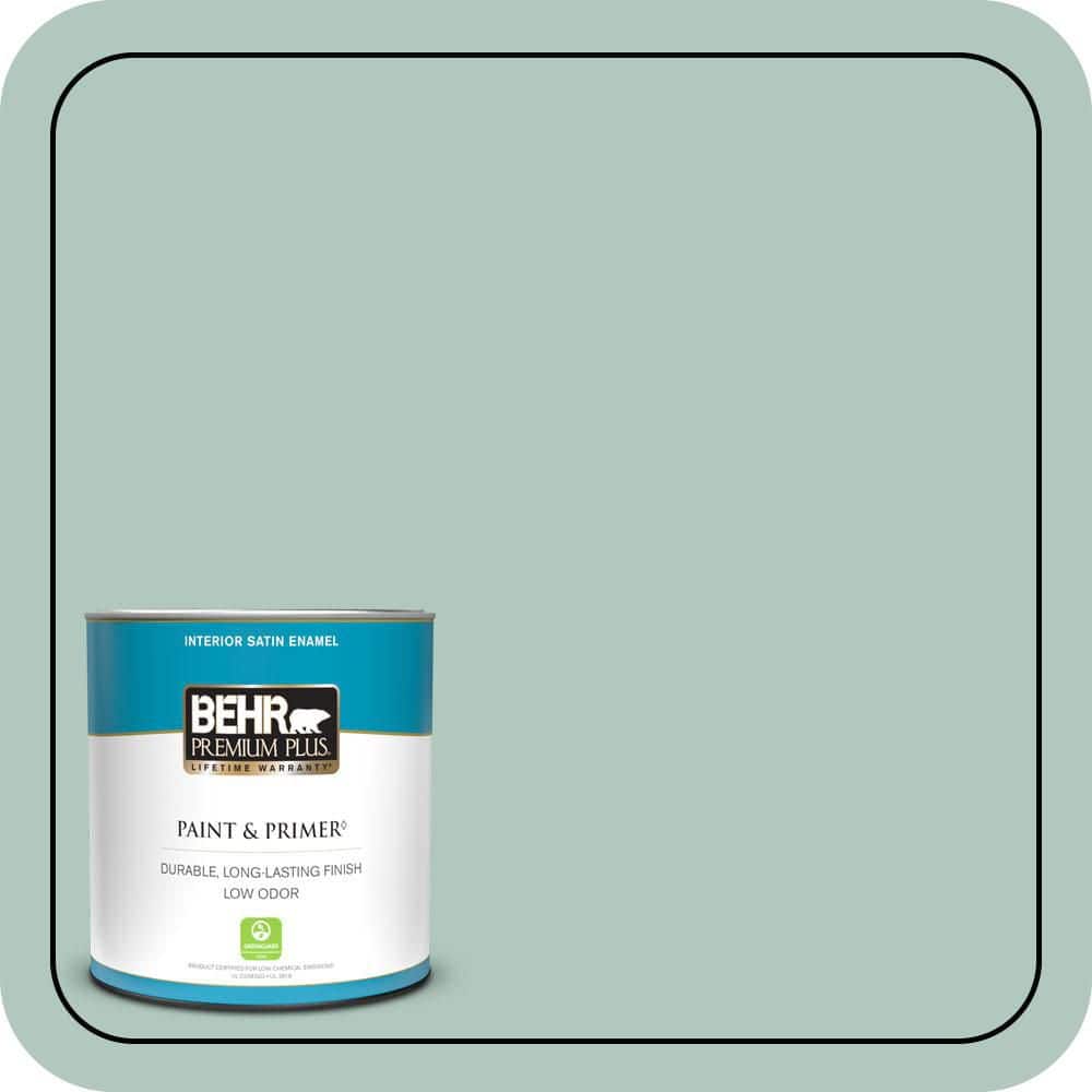 BEHR PREMIUM PLUS #480E-3 Marina Isle Enamel Interior/Exterior Paint & Primer Color Sample (1)