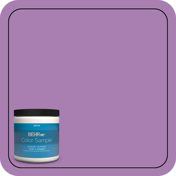 BEHR PREMIUM PLUS 8 oz. #P100-5 I Heart Potion Satin Enamel Interior/Exterior Paint & Primer Color Sample (2)