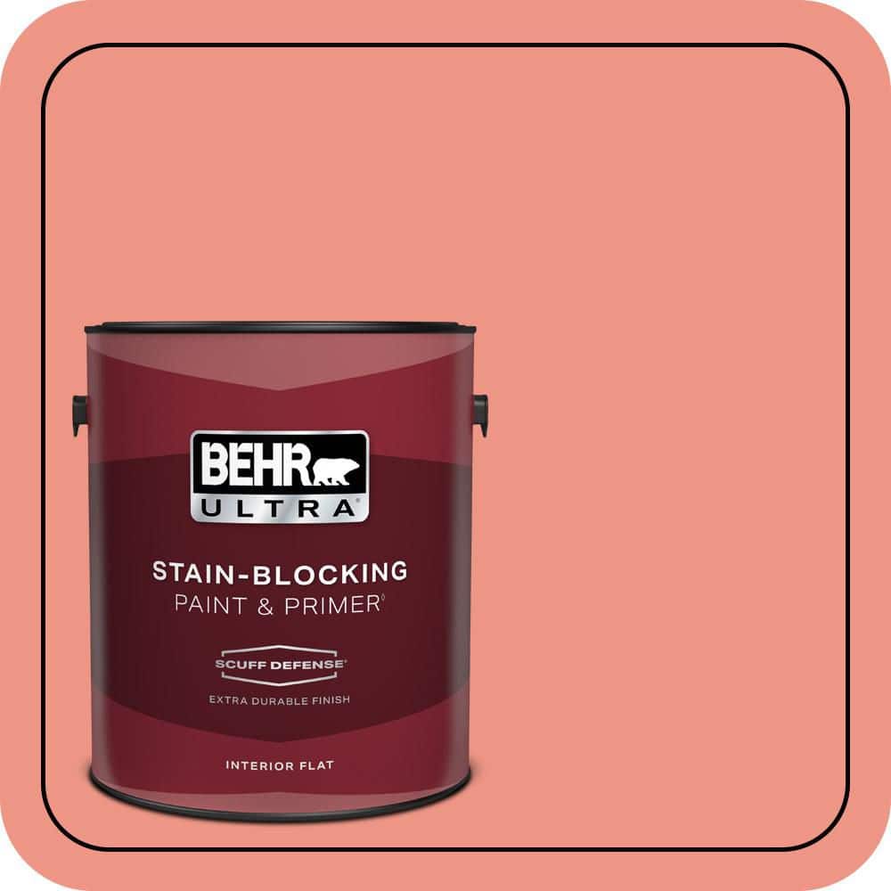 BEHR ULTRA 1 gal. #P180-4 Guava Jelly Extra Durable Flat Interior Paint & Primer