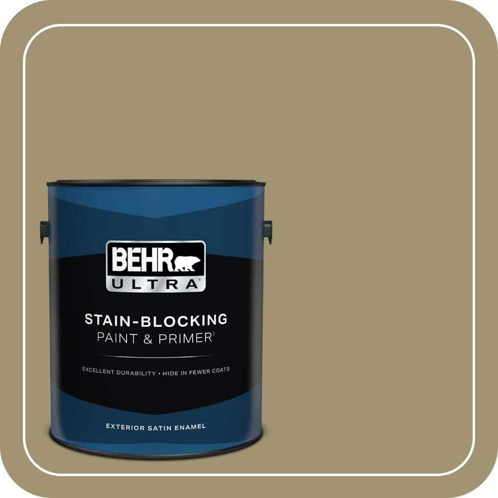 BEHR ULTRA 1 gal. #PMD-37 Caraway Satin Enamel Exterior Paint & Primer