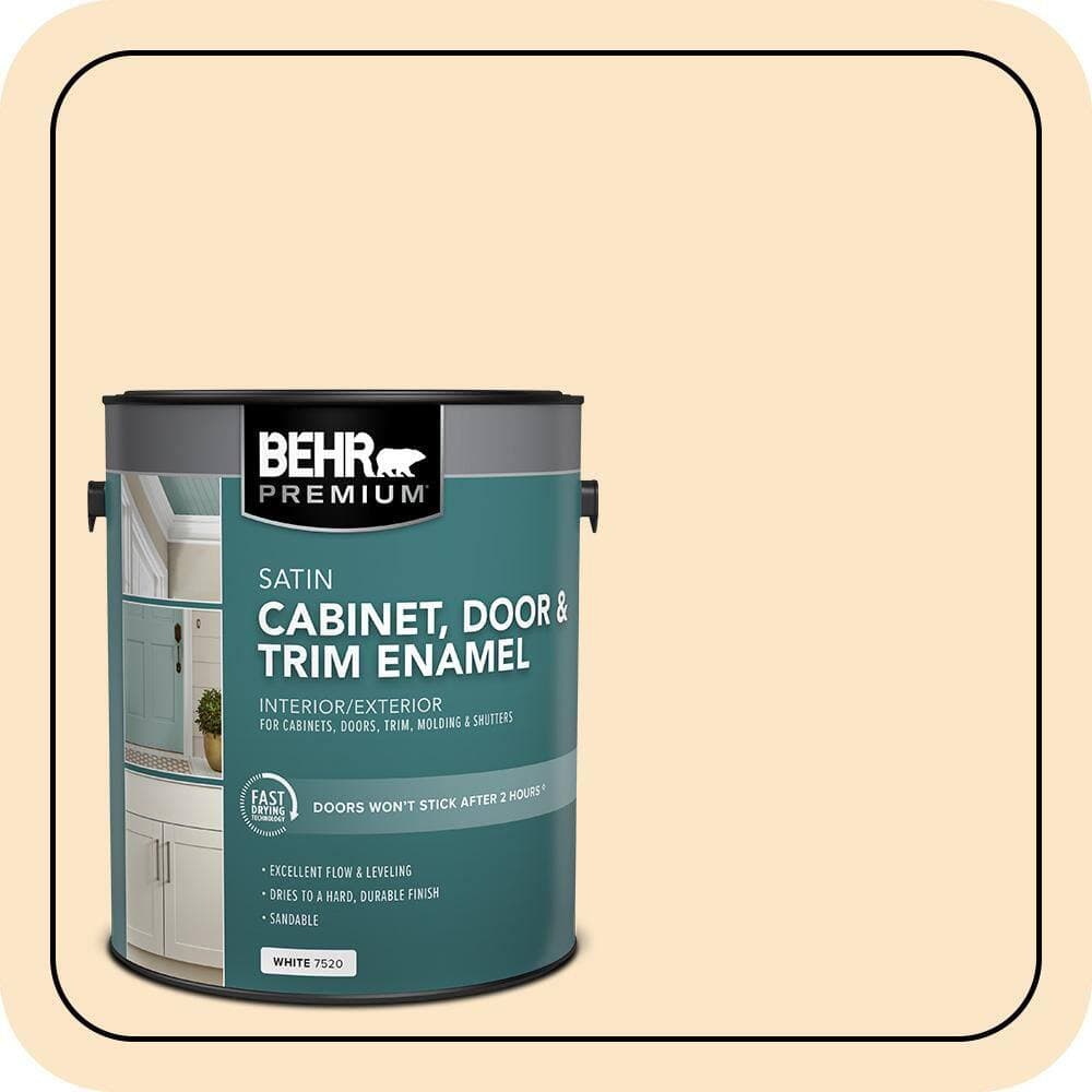 BEHR PREMIUM 1 gal. #M260-2 Light Nougat Satin Enamel Interior/Exterior Cabinet, Door & Trim Paint