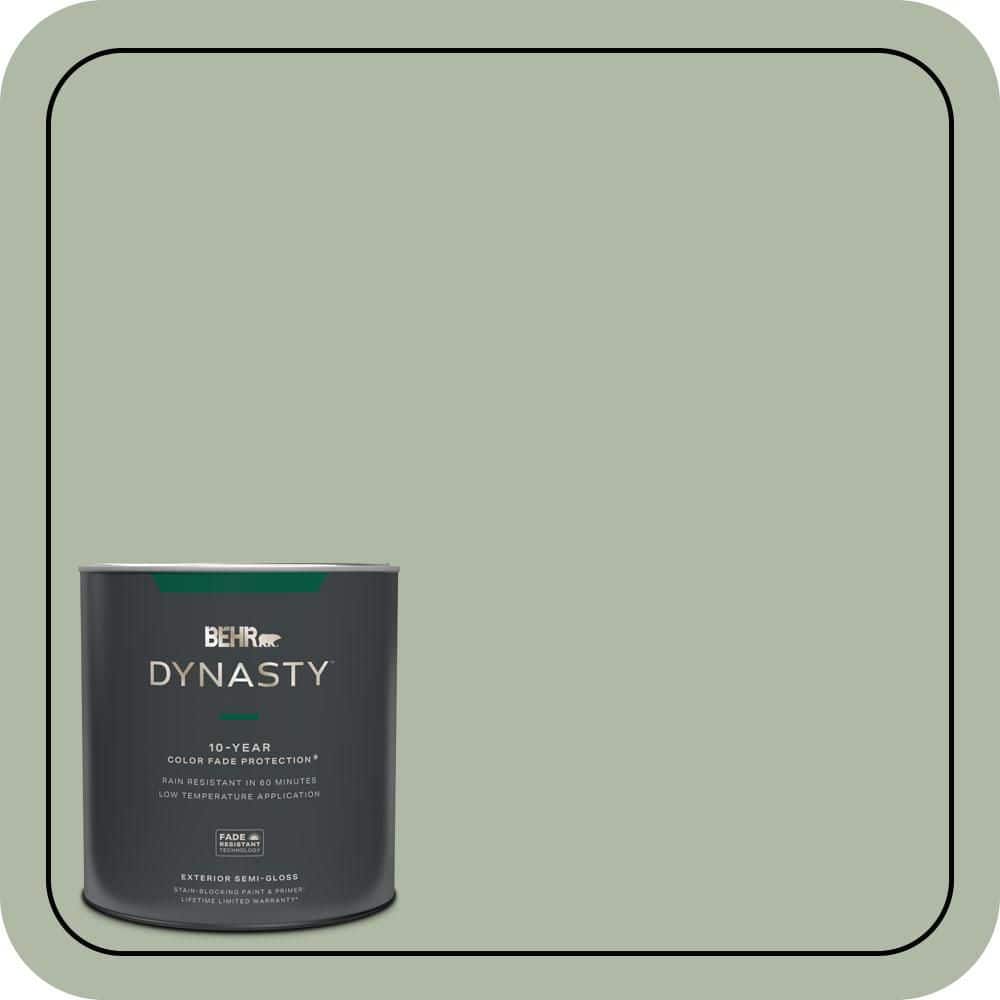BEHR DYNASTY 1 qt. #N390-3 Jojoba Semi-Gloss Enamel Exterior Stain-Blocking Paint & Primer