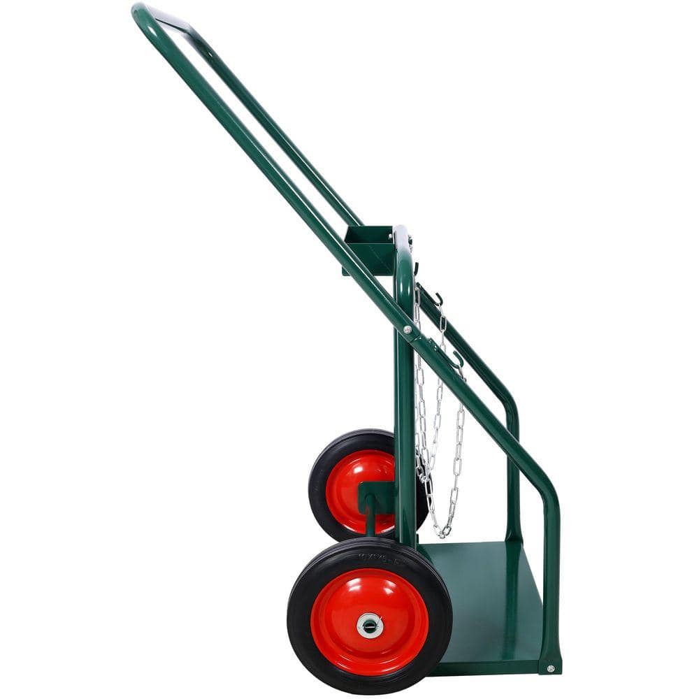 Miscool Ami 440 lbs. Capacity Welding Cylinder Dolly With 10 in Solid Rubber Wheels Industrial Use Hand Trucks (3)