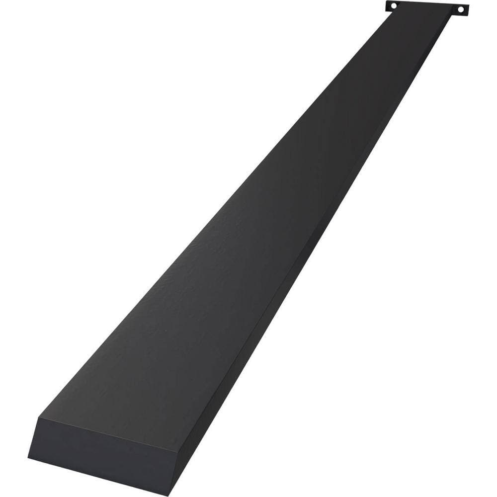 Ekena Millwork 2-1/2 in. x 32 in. Countertop Island Steel Powder Coated Black Heavy-Duty Bracket with Flange (3)