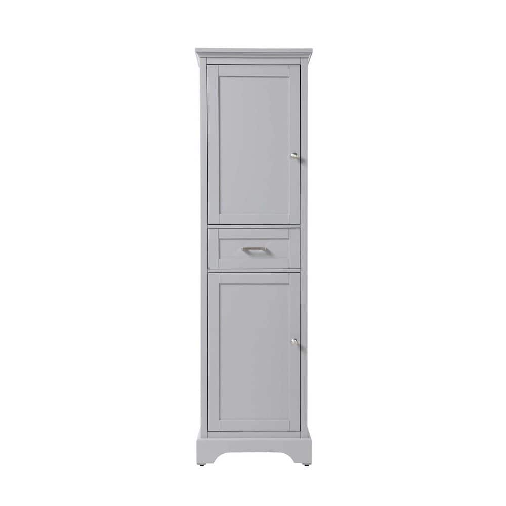 TIMELESS HOME 20 in. W x 20 in. D x 72 in. H Gray Freestanding Linen Cabinet (1)