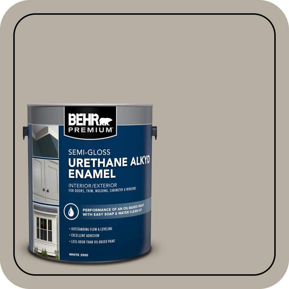 BEHR PREMIUM 1 gal. #N320-4 Camping Tent Urethane Alkyd Semi-Gloss Enamel Interior/Exterior Paint (1)