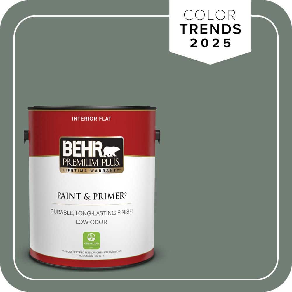 BEHR PREMIUM PLUS 1 gal. #N420-5 Boreal Flat Low Odor Interior Paint & Primer