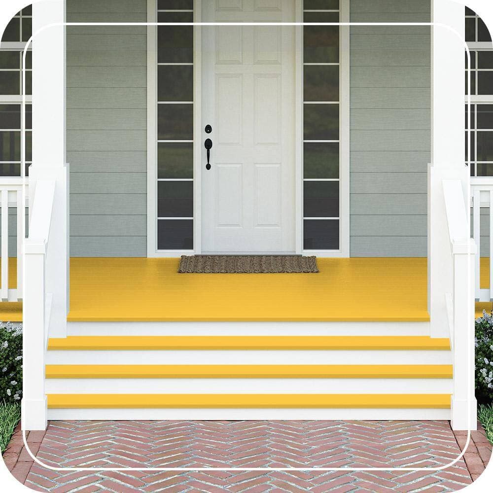 BEHR PREMIUM 1 gal. #P290-6 English Daisy Textured Low-Lustre Enamel Interior/Exterior Porch and Patio Anti-Slip Floor Paint (3)