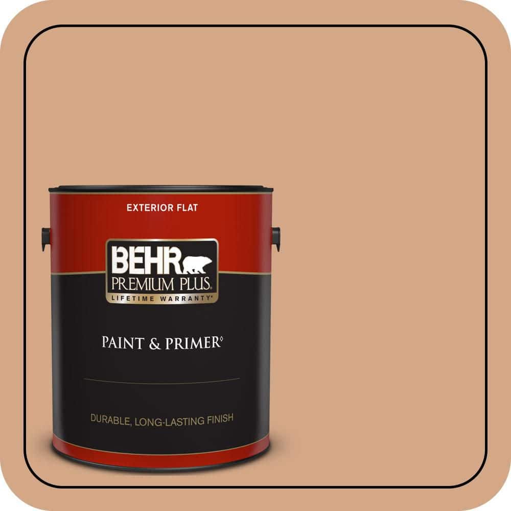 BEHR PREMIUM PLUS 1 gal. #PPU3-11 Autumn Air Flat Exterior Paint & Primer (1)