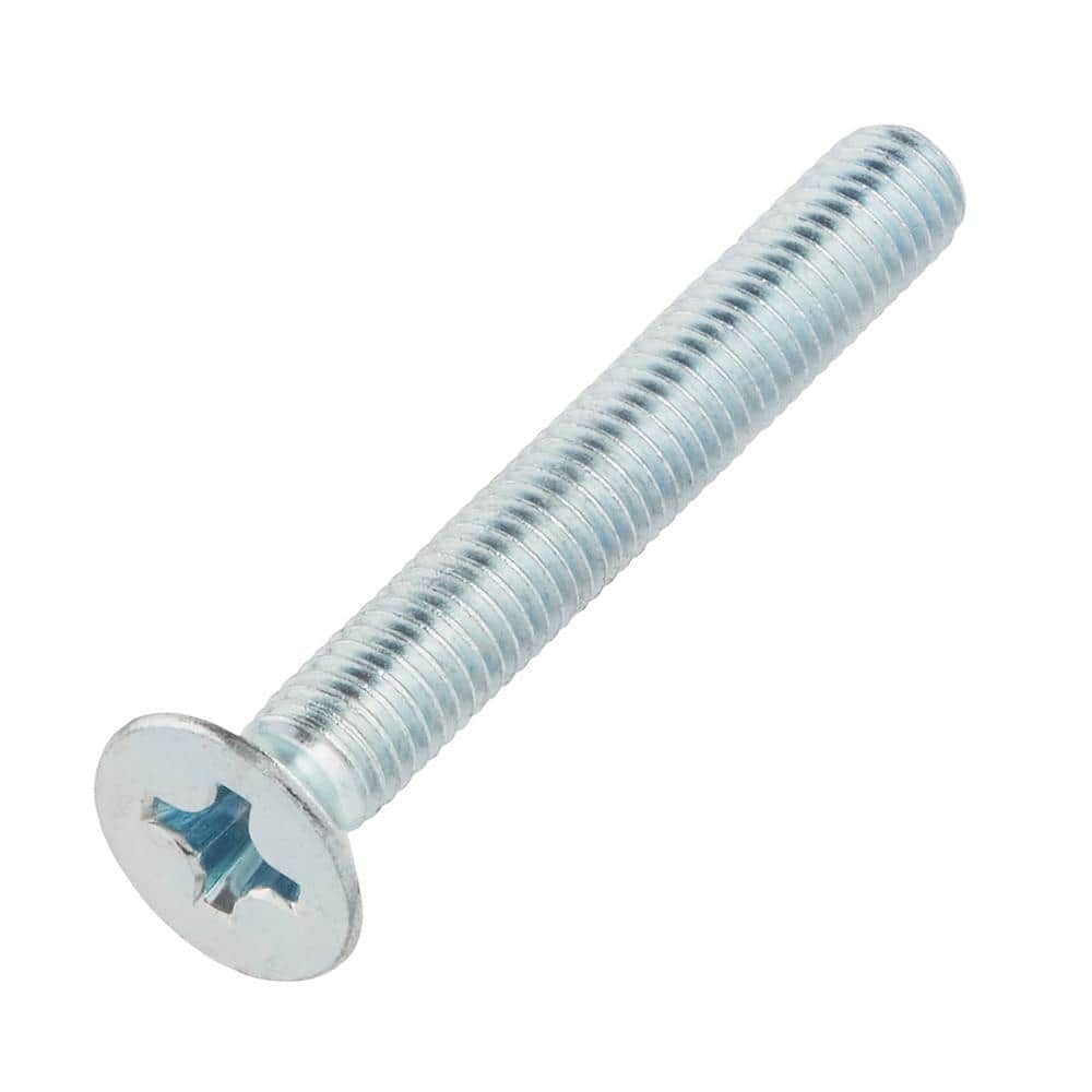 Everbilt M8-1.25x60mm Zinc Flat Head Phillips Drive Machine Screw 1-Piece (1)
