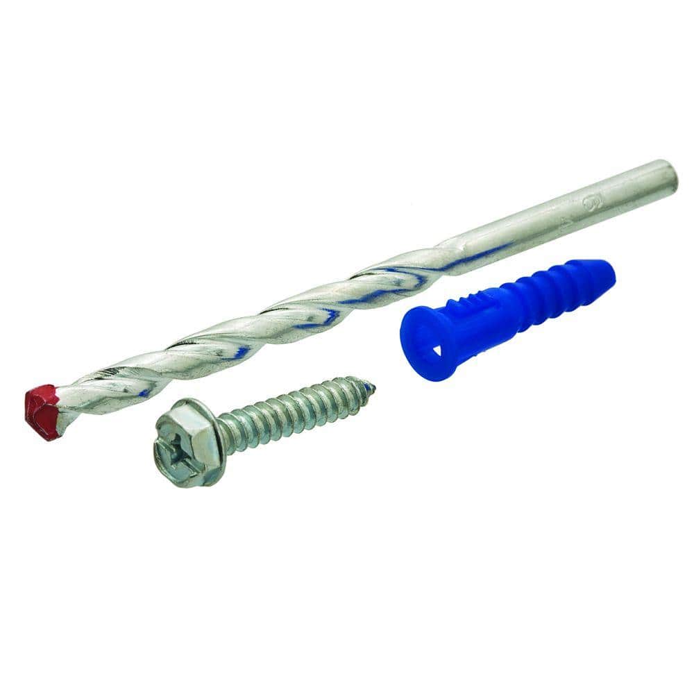 Everbilt #10-12 x 1-1/4 in. Blue Ribbed Plastic Anchor Kit with Screws (201-Pieces)