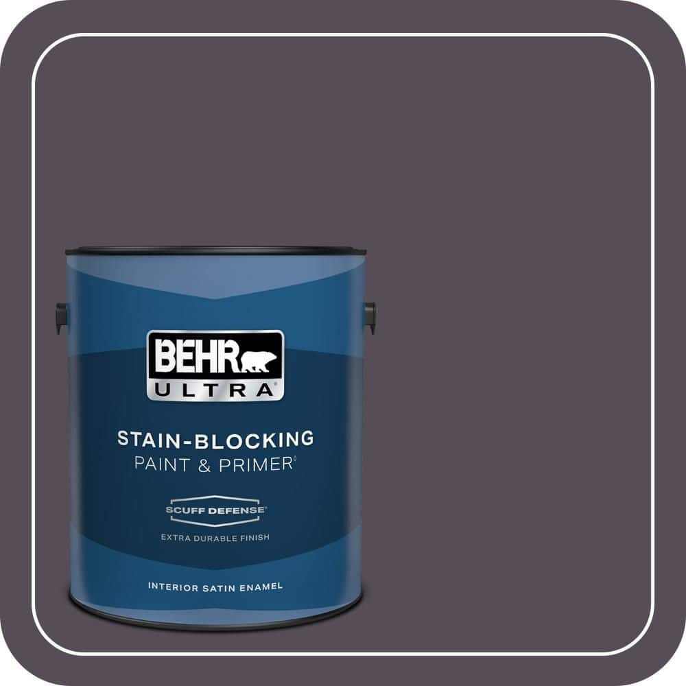 BEHR ULTRA 1 gal. #670F-7 Blackberry Wine Extra Durable Satin Enamel Interior Paint & Primer