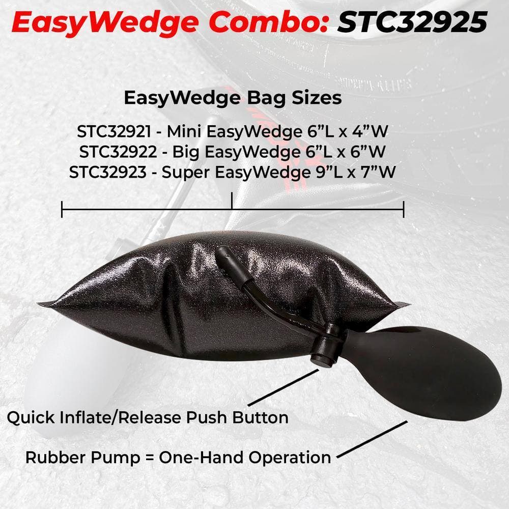 Milton Easy Air Shim Inflatable Pry Bar and Leveling Air Wedge Bag Tool- (3 Pack) (2)