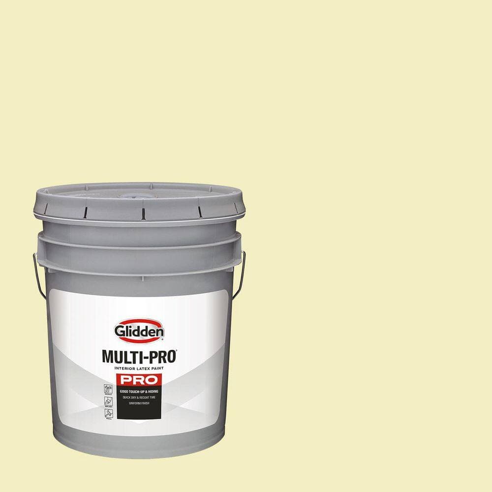 Glidden Multi-Pro 5 gal. PPG1212-2 Banana Pudding Eggshell Interior Paint