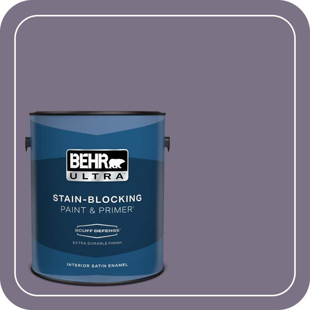 BEHR ULTRA 1 gal. #660F-6 Peruvian Violet Extra Durable Satin Enamel Interior Paint & Primer (1)