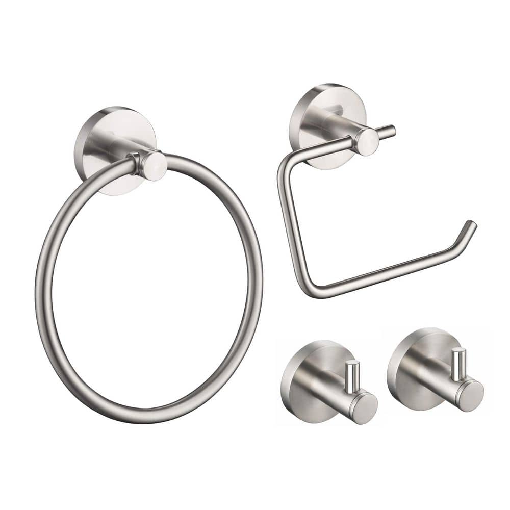 KIBI Bathroom Hardware Set with Towel/Robe Hook Toilet Paper Holder Towel Ring
