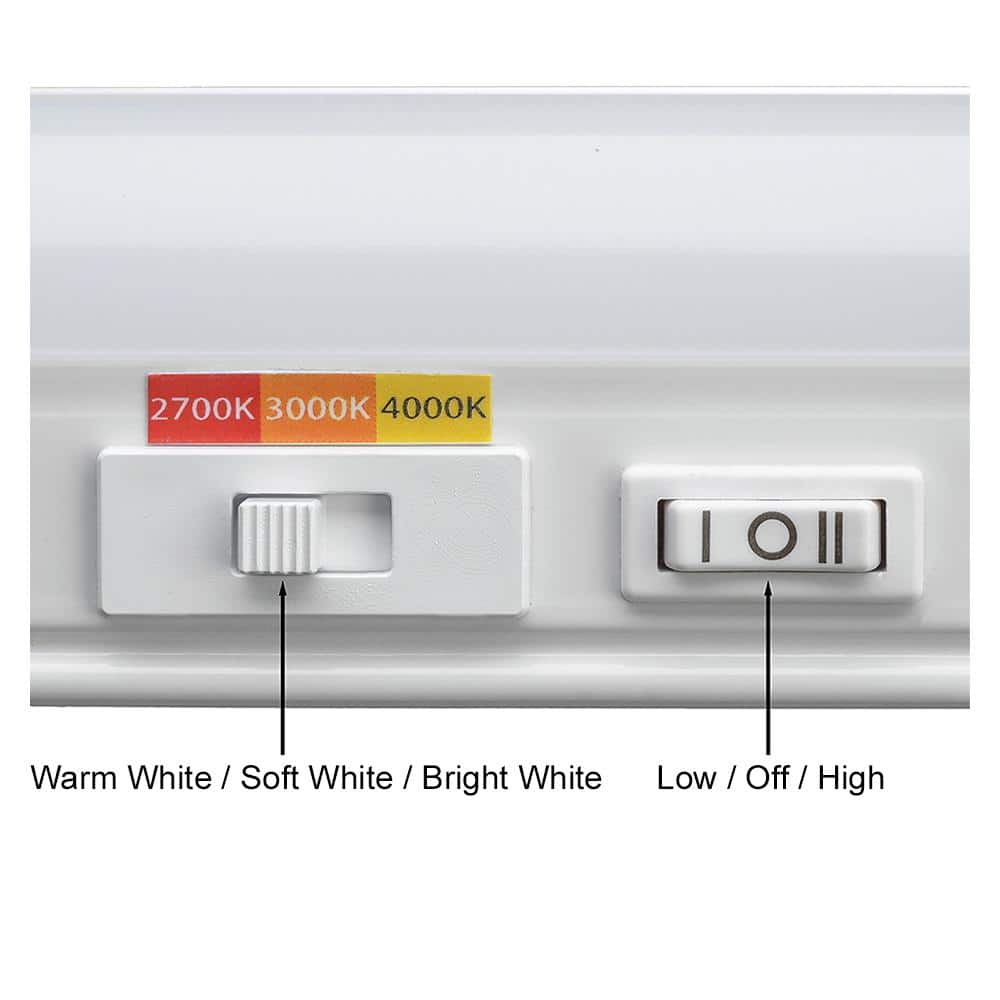 Commercial Electric Plug-In 36 inch Linkable LED Undercabinet Light Task Under Counter Kitchen Lighting 3 Color Temperature Options (4)