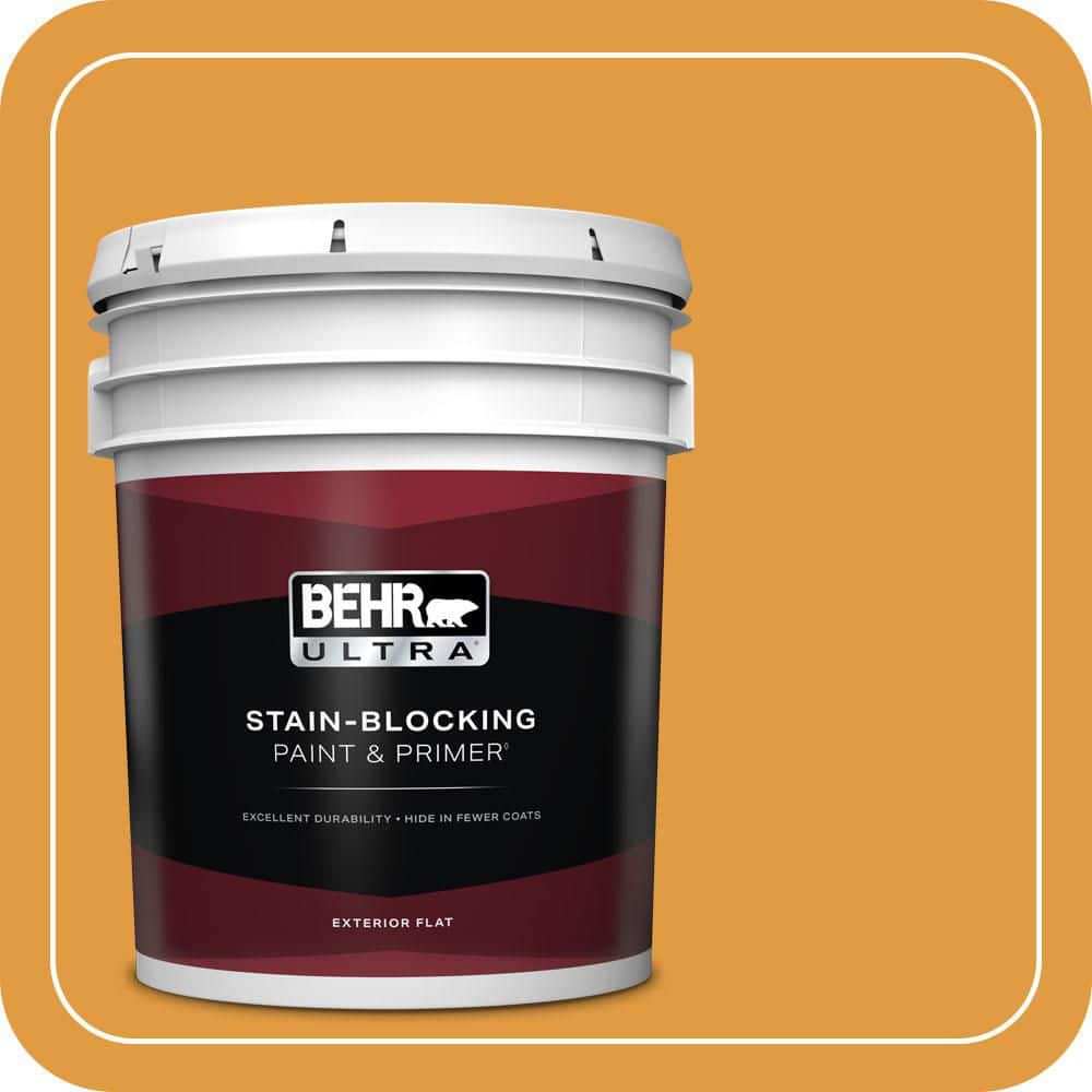 BEHR ULTRA 5 gal. #T18-05 Life Is Good Flat Exterior Paint & Primer