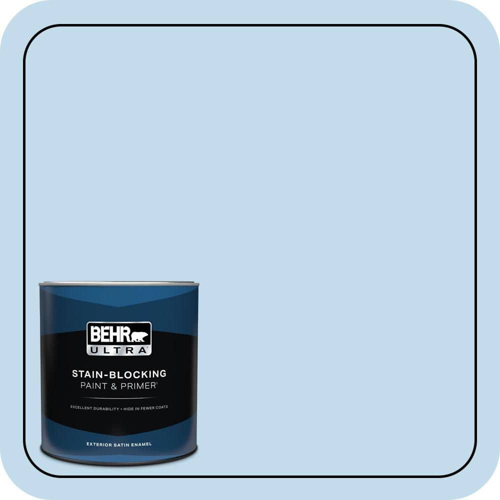 BEHR ULTRA 1 qt. #560A-2 Morning Breeze Satin Enamel Exterior Paint & Primer