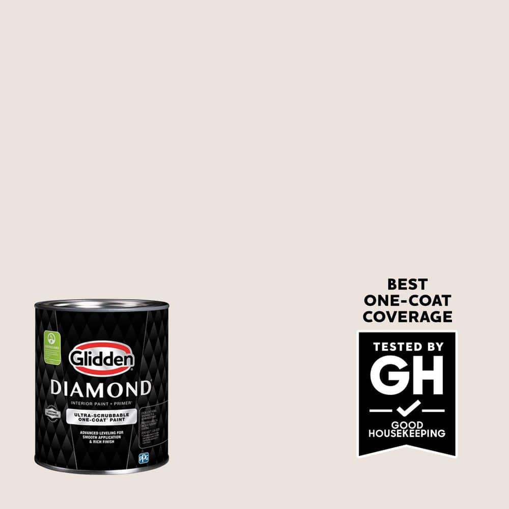 Glidden Diamond 1 qt. PPG1015-2 Stone Quarry Flat/Matte Interior Paint with Primer
