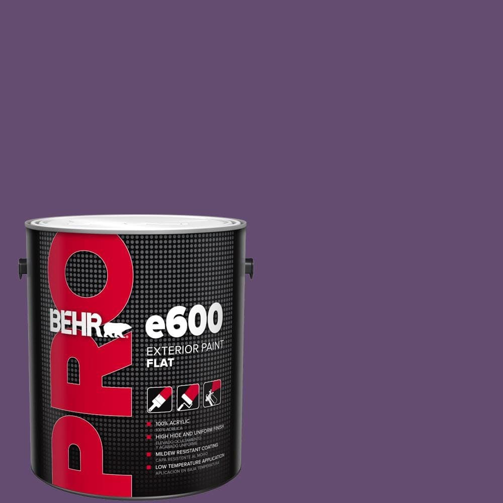 BEHR PRO 1 gal. #S-G-670 Deep Violet Flat Exterior Paint (1)
