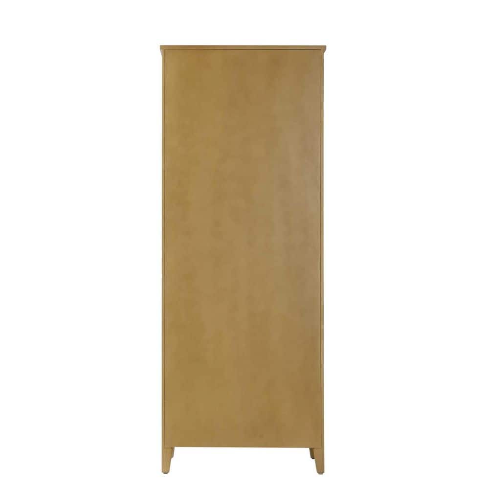 TIMELESS HOME 28 in. W x 18 in. D x 72 in. H Beige Freestanding Linen Cabinet (3)