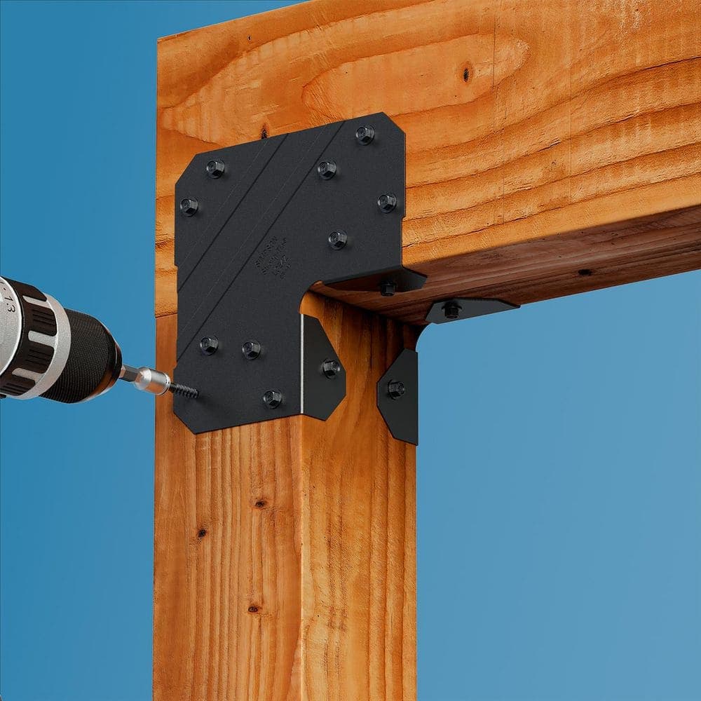 Simpson Strong-Tie Outdoor Accents LCEPC ZMAX, Black Powder-Coated End Post Cap for 4 x Lumber (2)