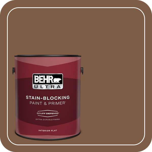 BEHR PREMIUM PLUS #BXC-65 Outback Brown Enamel Low Odor & Primer (2)