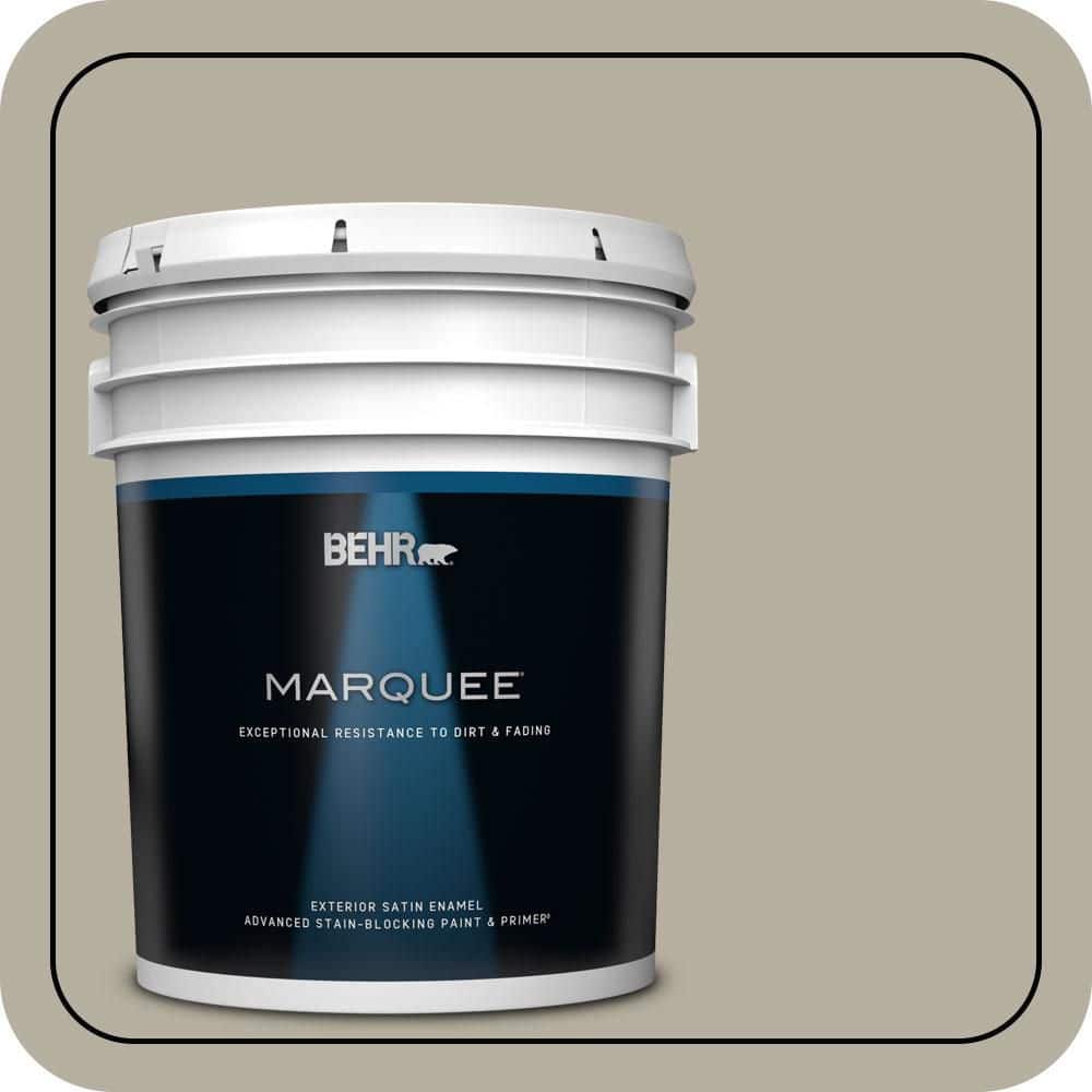 BEHR MARQUEE 5 gal. #N320-4 Camping Tent Satin Enamel Exterior Paint & Primer